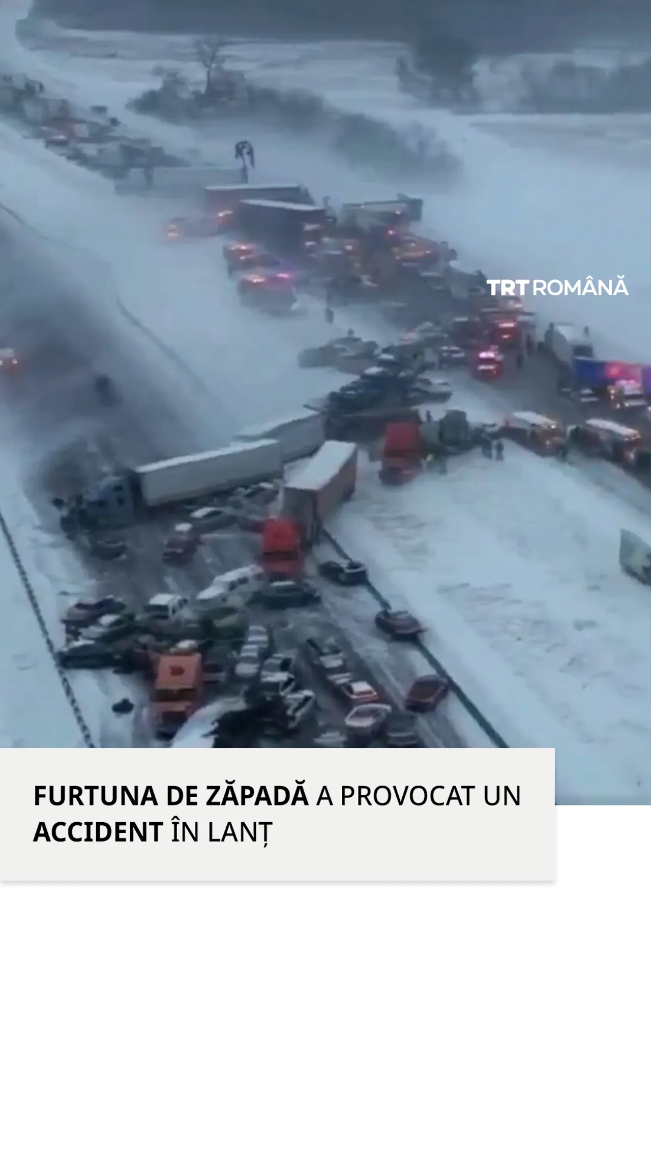 O furtună de zăpadă a provocat în SUA o coliziune în lanț cu 45 de vehicule