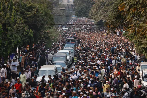Tens of thousands gather in Dhaka to mourn slain Bangladesh student leader