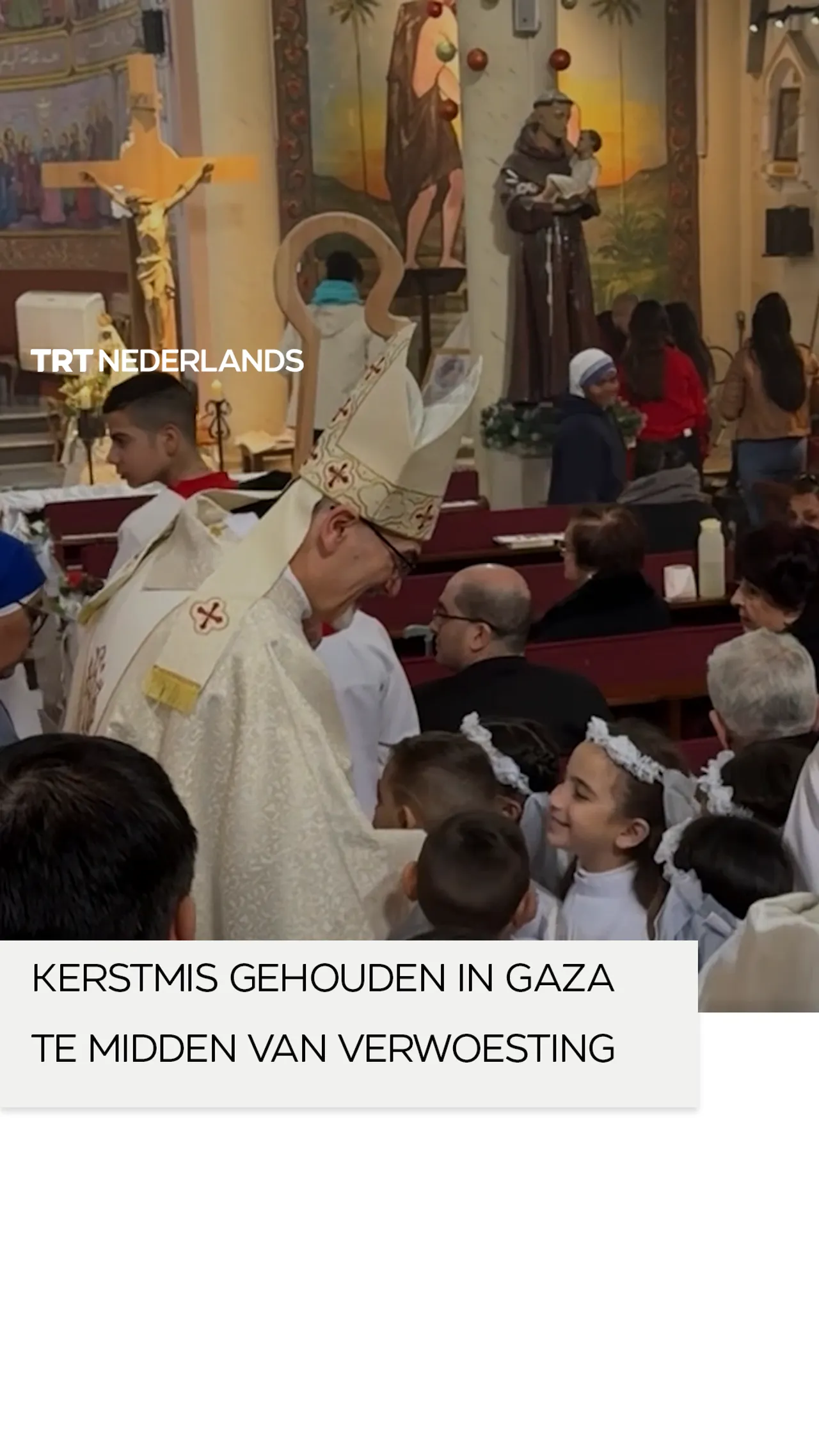 Kerstmis gehouden in Gaza te midden van verwoesting