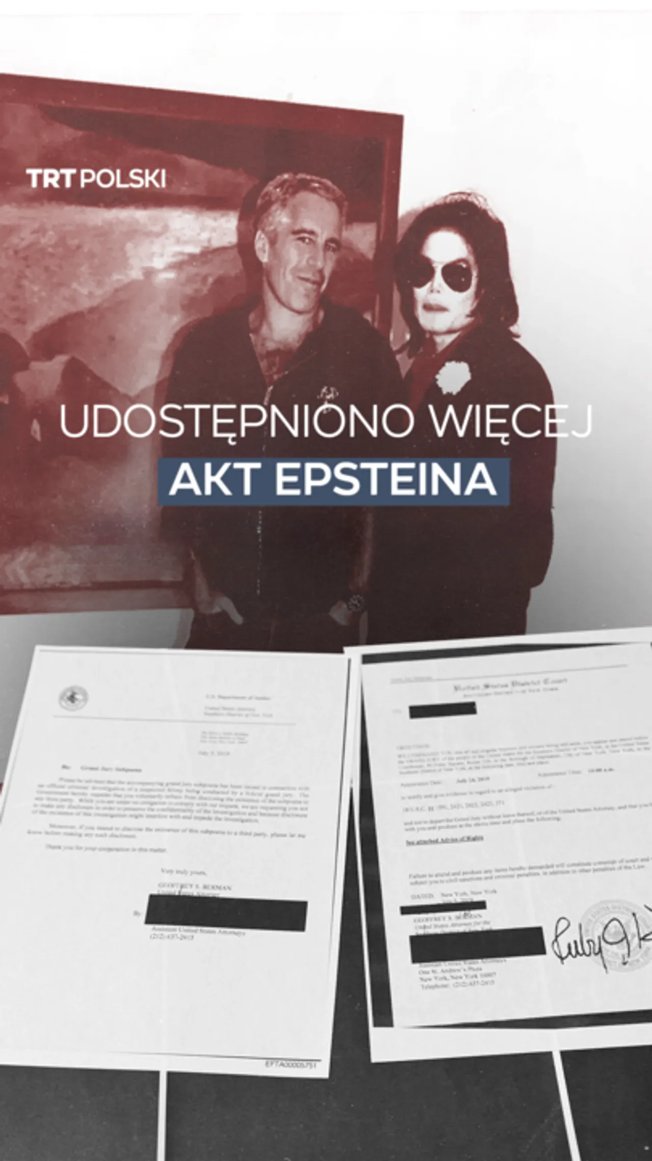 Udostępniono więcej akt Epsteina