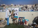 Gaza teen artist paints a childhood lost to Israeli war