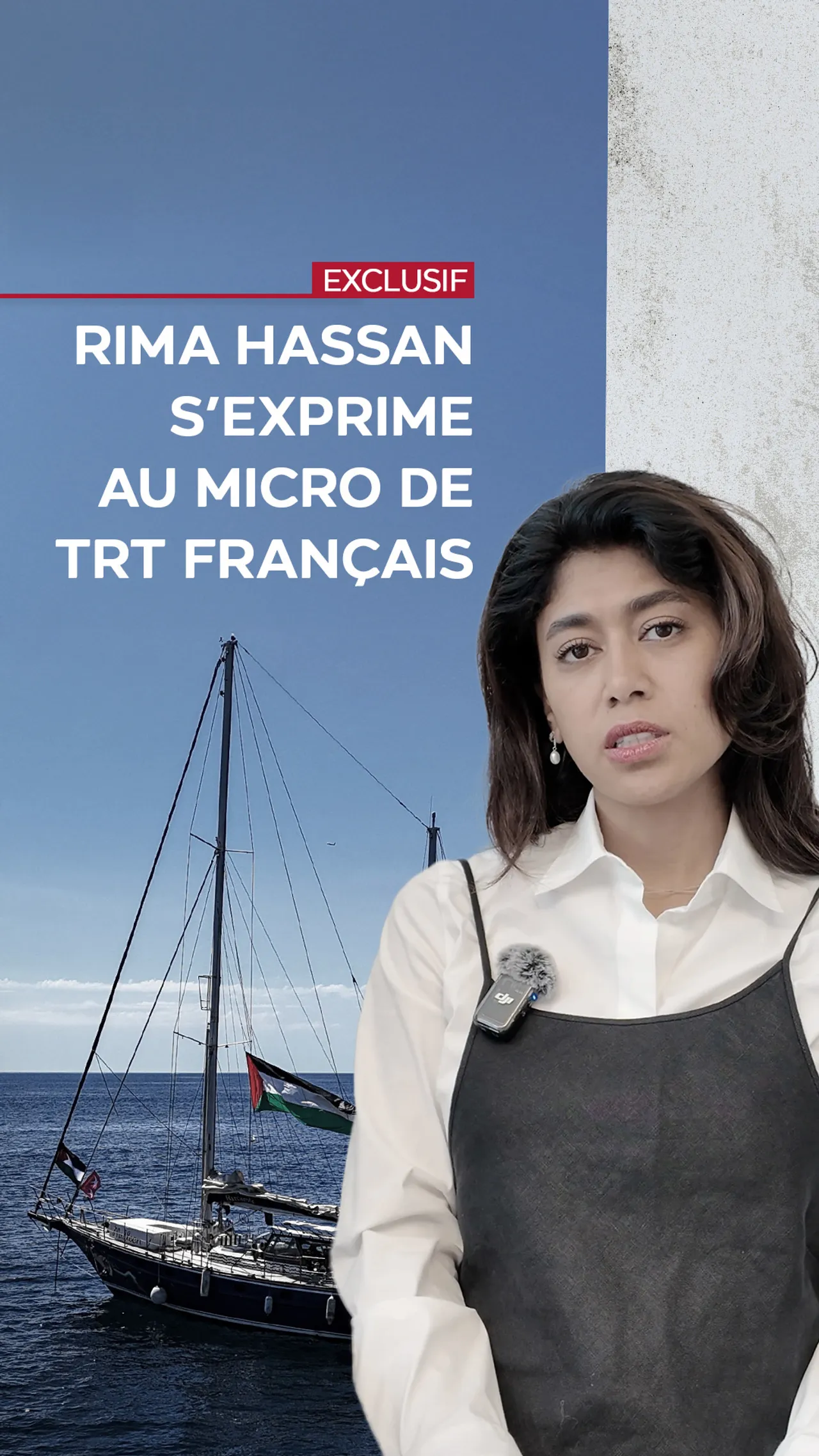 Rima Hassan s’exprime au micro de TRT Français
