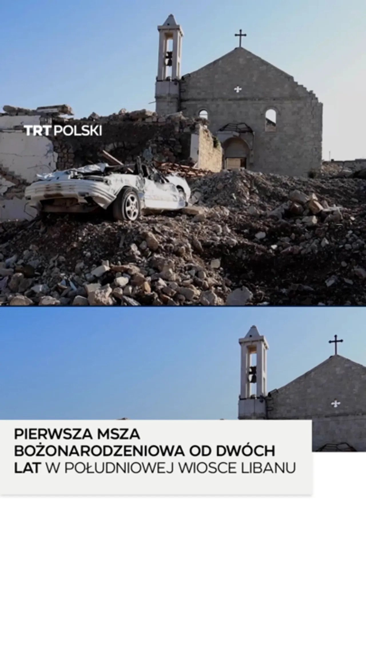 Pierwsza msza bożonarodzeniowa od dwóch lat w południowej wiosce Libanu