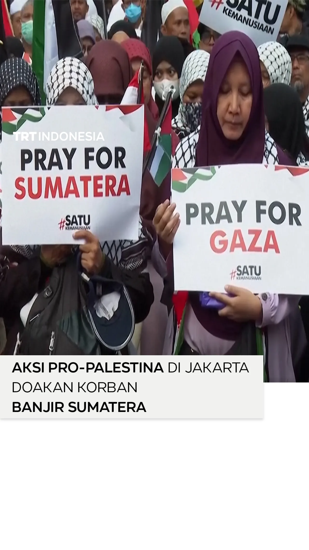 Aksi pro-Palestina di Jakarta sertakan doa untuk korban banjir Sumatera