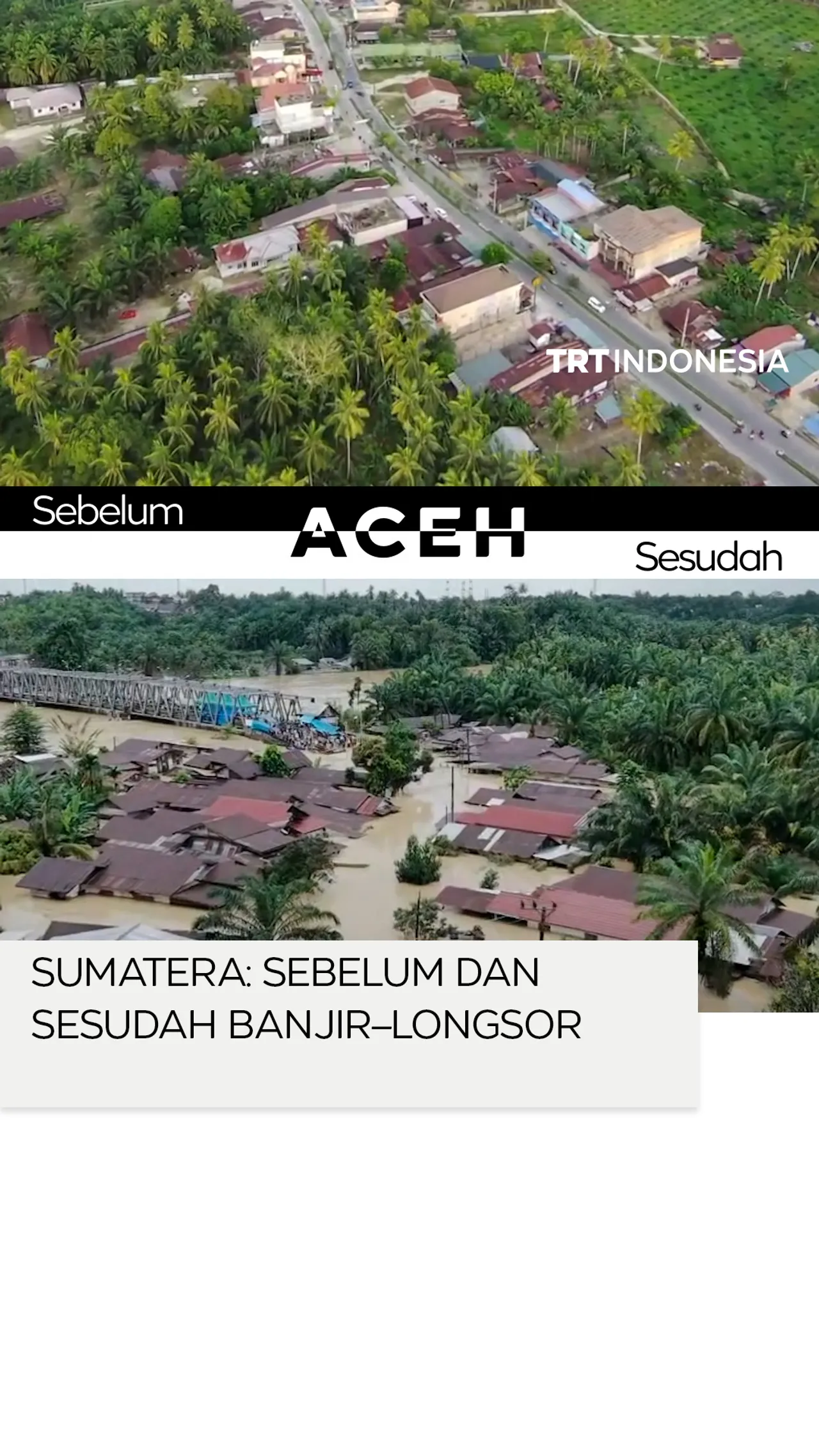 SUMATERA: Sebelum dan sesudah banjir–longsor