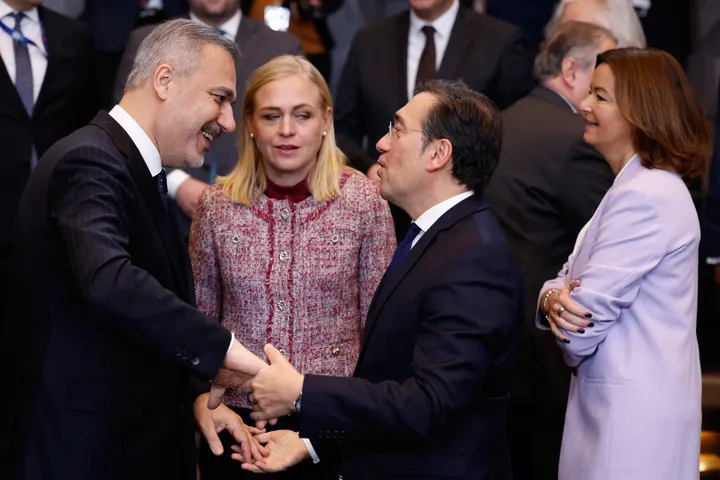 Turkish top diplomat holds talks with NATO chief, counterparts in Brussels