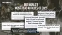 Here are TRT World's 10 most-read articles of 2025