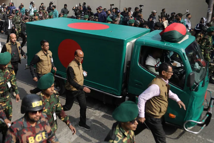 Bangladesh bids final farewell to Khaleda Zia, its first woman prime minister, with state funeral