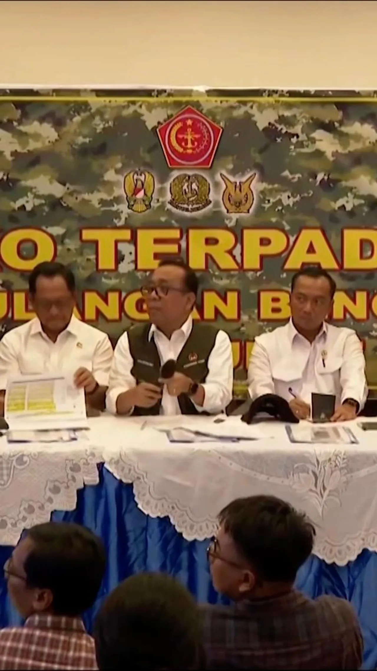 Keterangan pers perkembangan penanggulangan bencana Sumatera