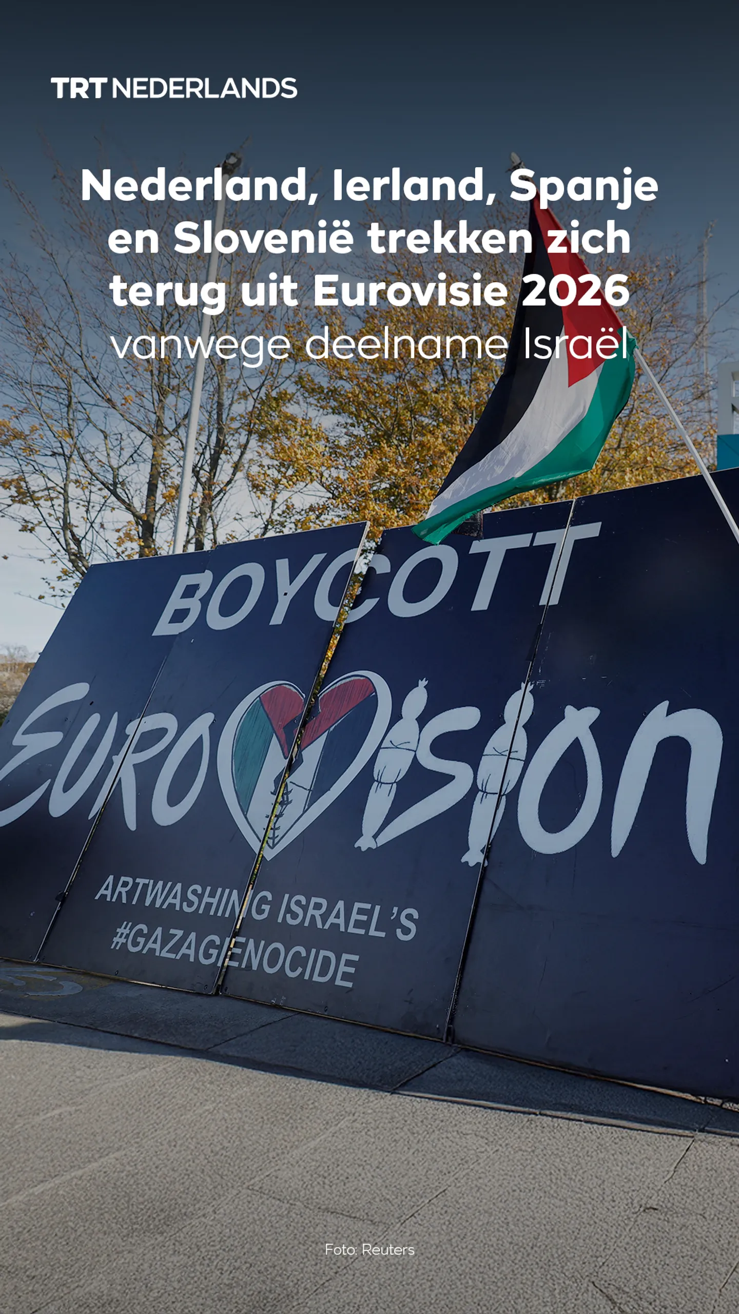 Meerdere landen trekken zich terug uit Eurovisie 2026 vanwege deelname Israël