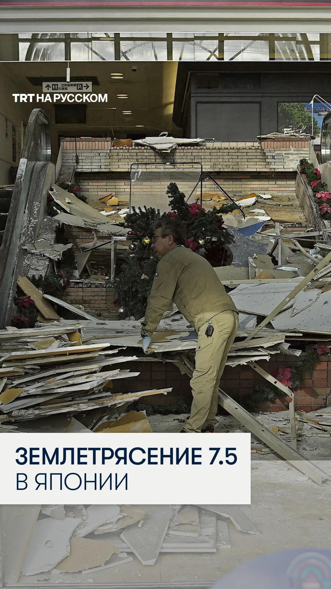 Жители Японии засняли момент землетрясения магнитудой 7.5