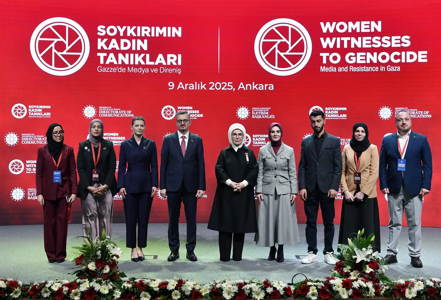 Turkish first lady honours Palestinian journalists, denounces Israeli attacks on media workers