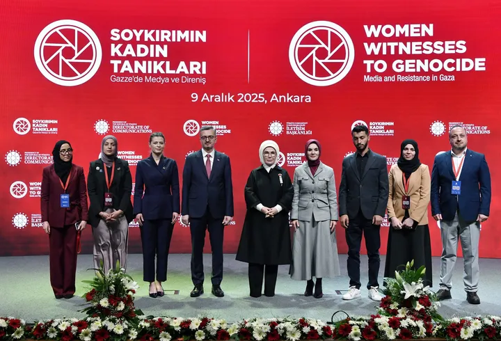 Turkish first lady honours Palestinian journalists, denounces Israeli attacks on media workers