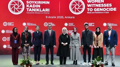 Turkish first lady honours Palestinian journalists, denounces Israeli attacks on media workers
