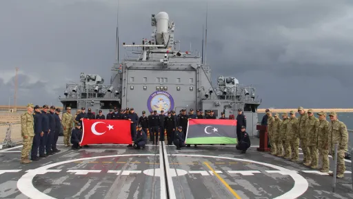 Turkish Navy trains Libyan cadets in the North African nation's coastal city of Al Khums
