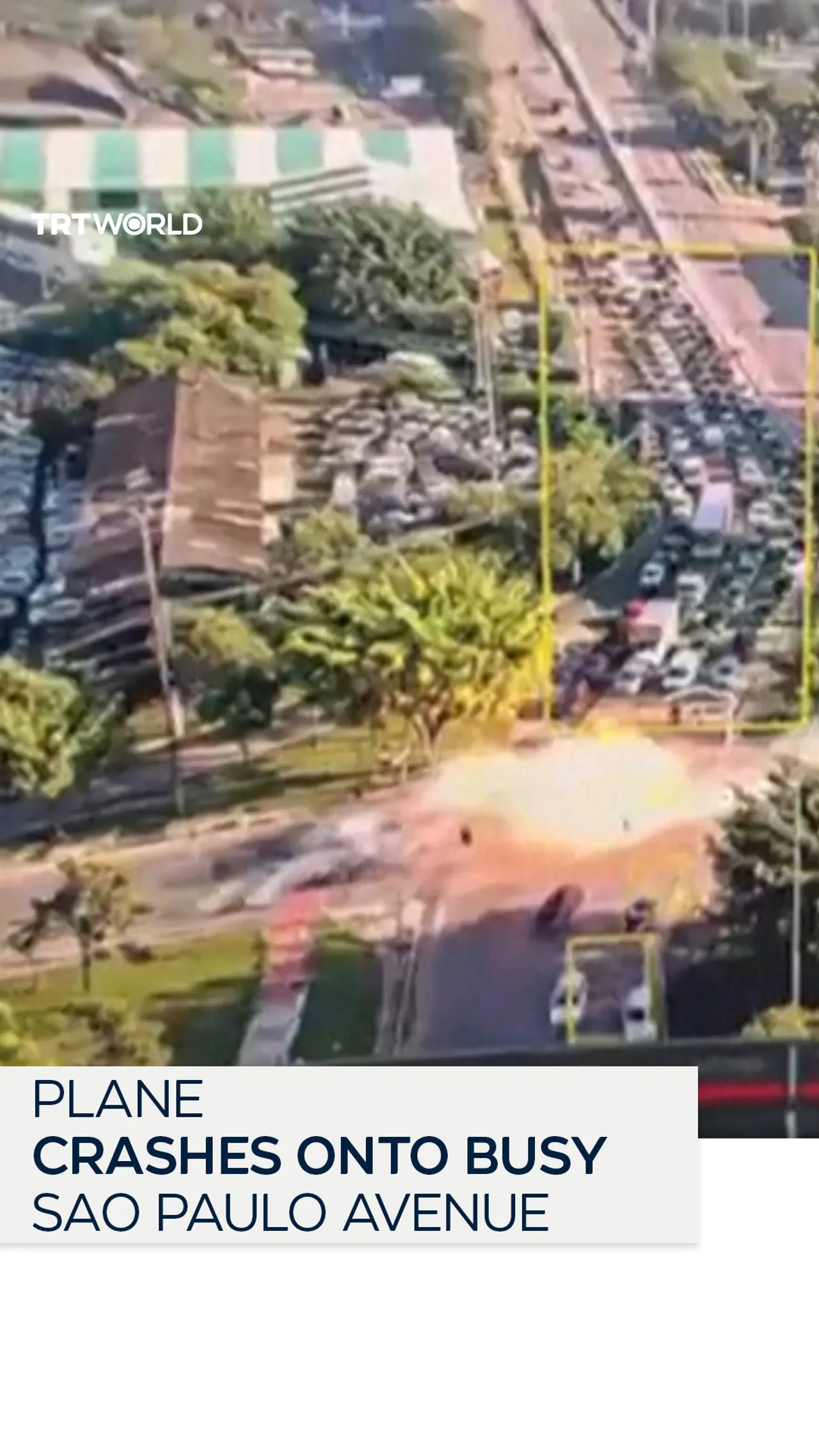 CCTV captures deadly plane crash on busy Sao Paulo avenue