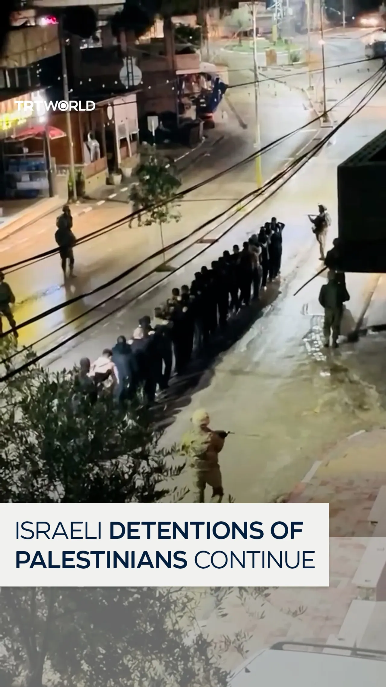 Israeli forces detain dozens of Palestinians in the occupied West Bank