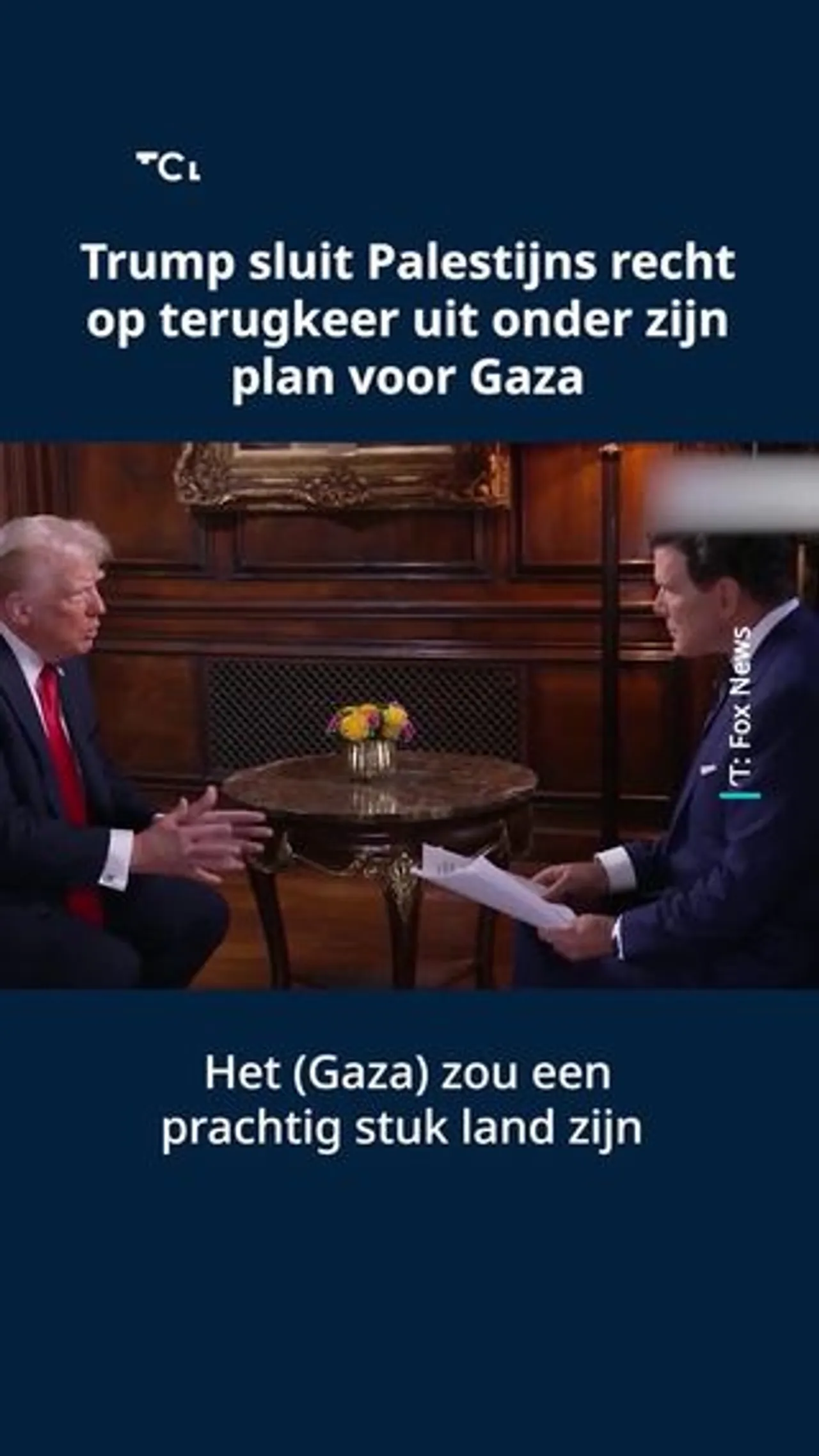 Trump sluit Palestijns recht op terugkeer uit onder zijn plan voor Gaza
