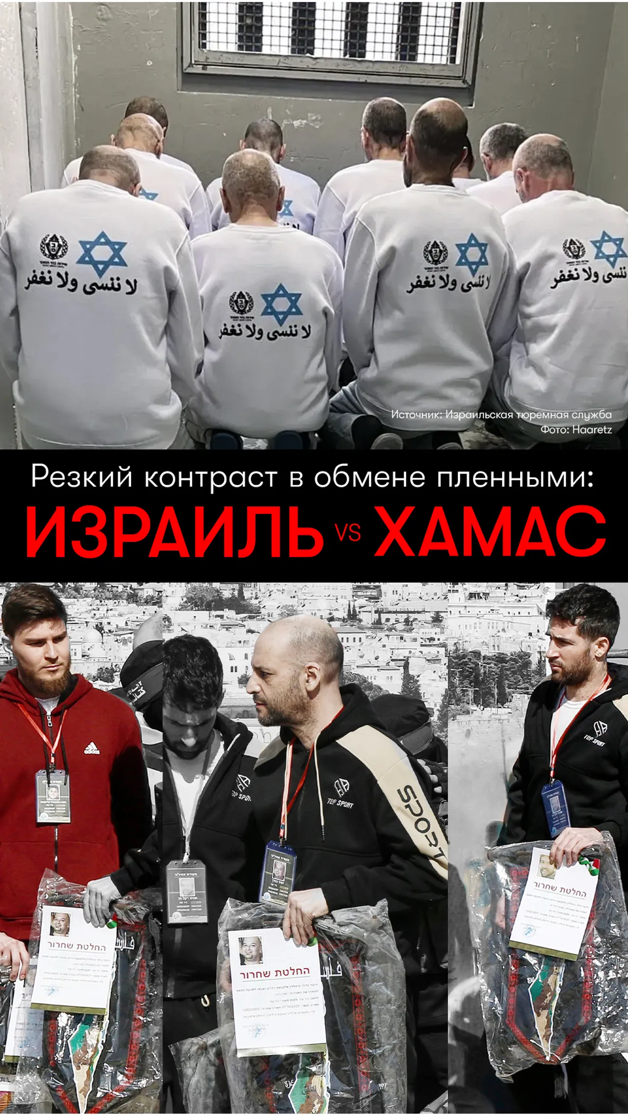 Израиль vs ХАМАС: контраст в обмене пленными — унижение против уважения
