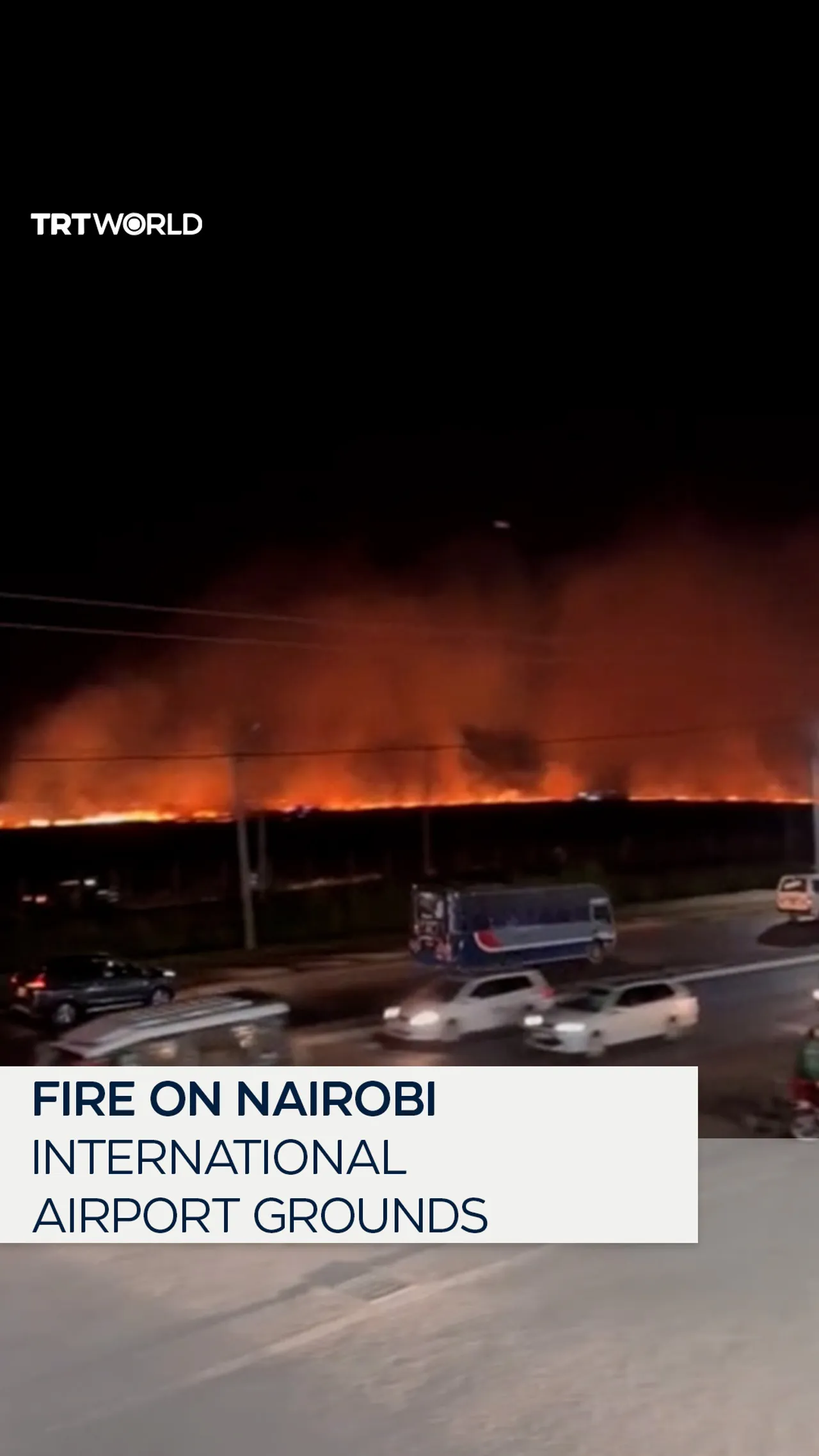 Grass fire on Nairobi’s Jomo Kenyatta International Airport grounds