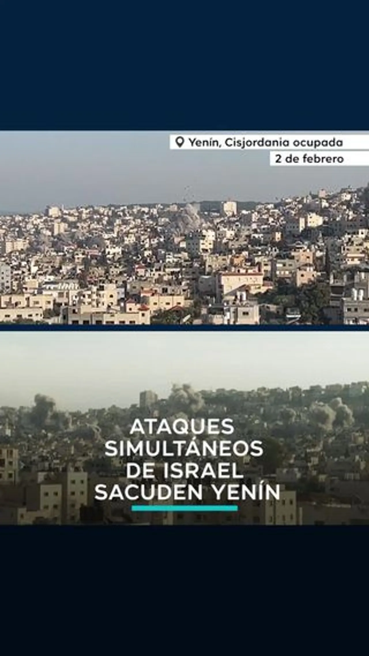 Ataques simultáneos de Israel sacuden Yenín