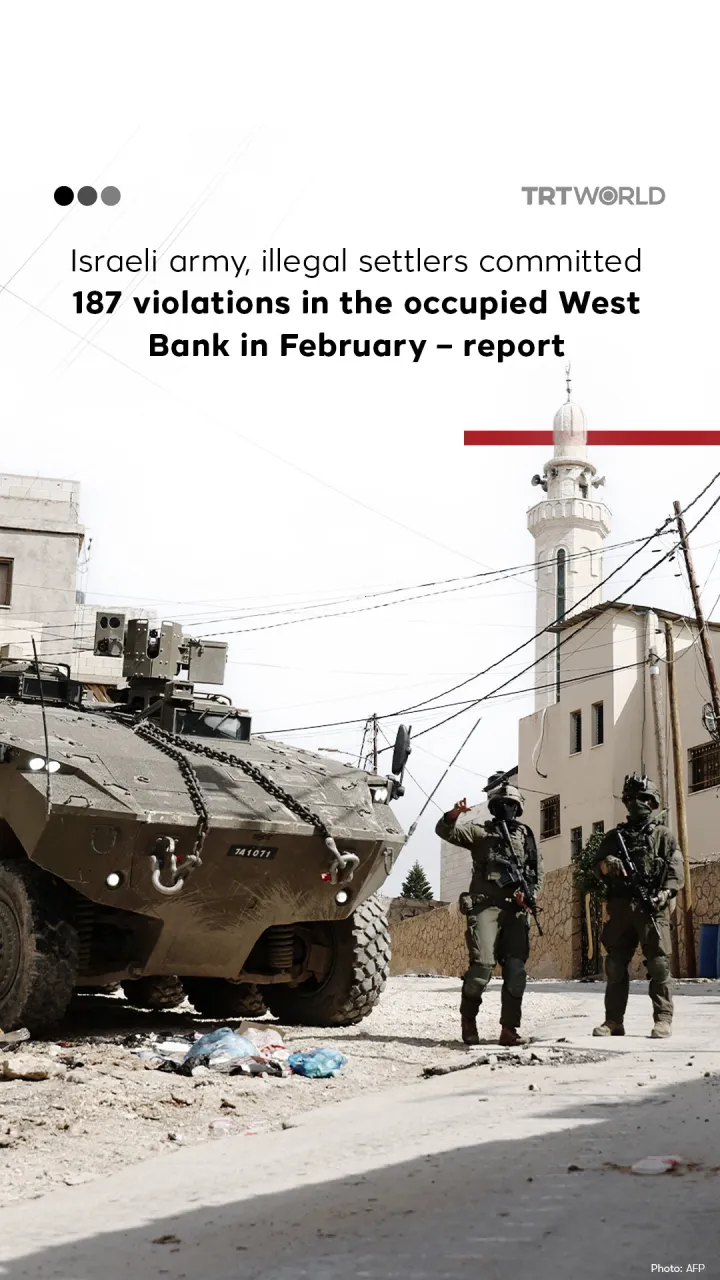Israel's West Bank violations in February