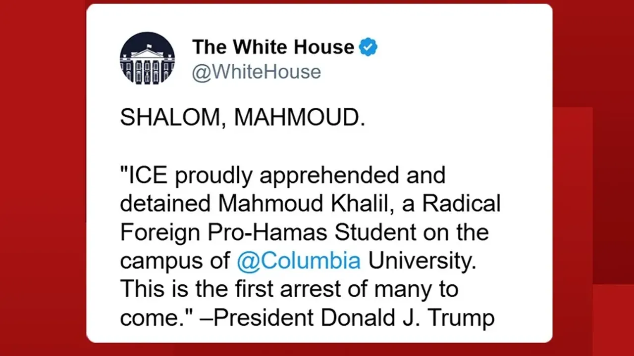 White House post takes stab at arrested student protester