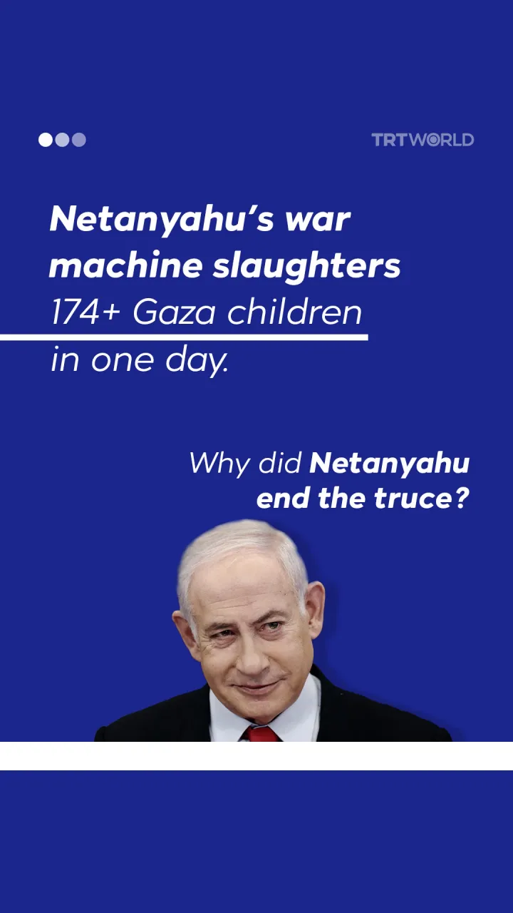 Netanyahu’s war machine slaughters 174+ Gaza children in one day. Why did Netanyahu end the truce?