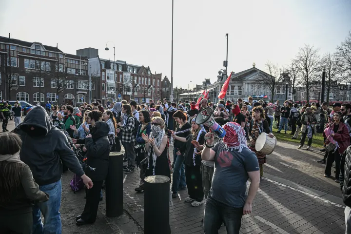 Pro-Palestine protest erupts at US Consulate in Amsterdam
