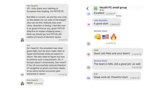 Funcionarios de Trump añaden por error a periodista a un chat donde discutían ataques en Yemen