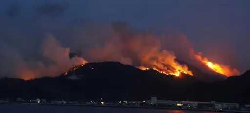 韓国と日本で猛威を振るう山火事、避難命令発令