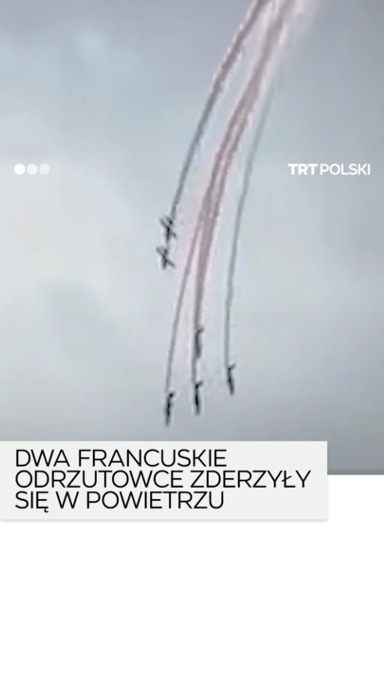 Dwa francuskie odrzutowce zderzyły się w powietrzu