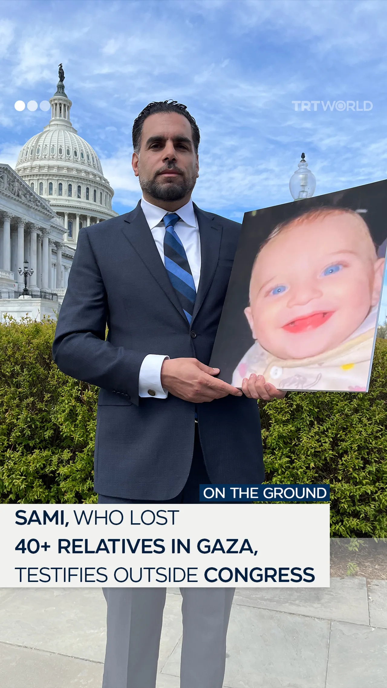 Sami Shaban, who lost 40+ relatives in Gaza, testifies outside Congress