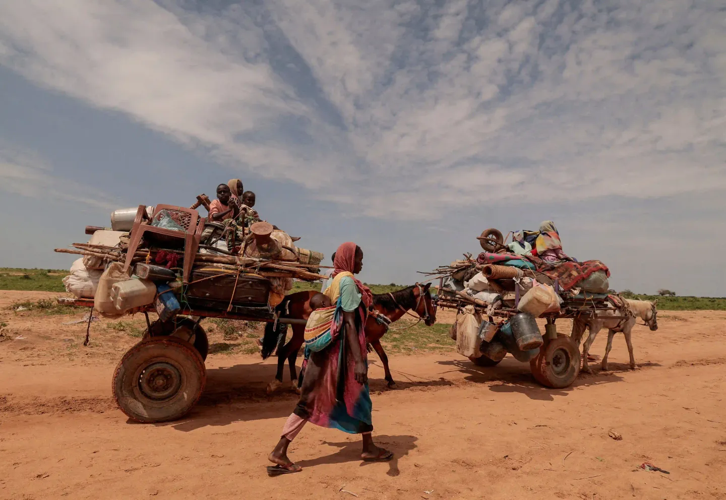 At least 15,000 Sudanese households flee clashes in North Darfur town