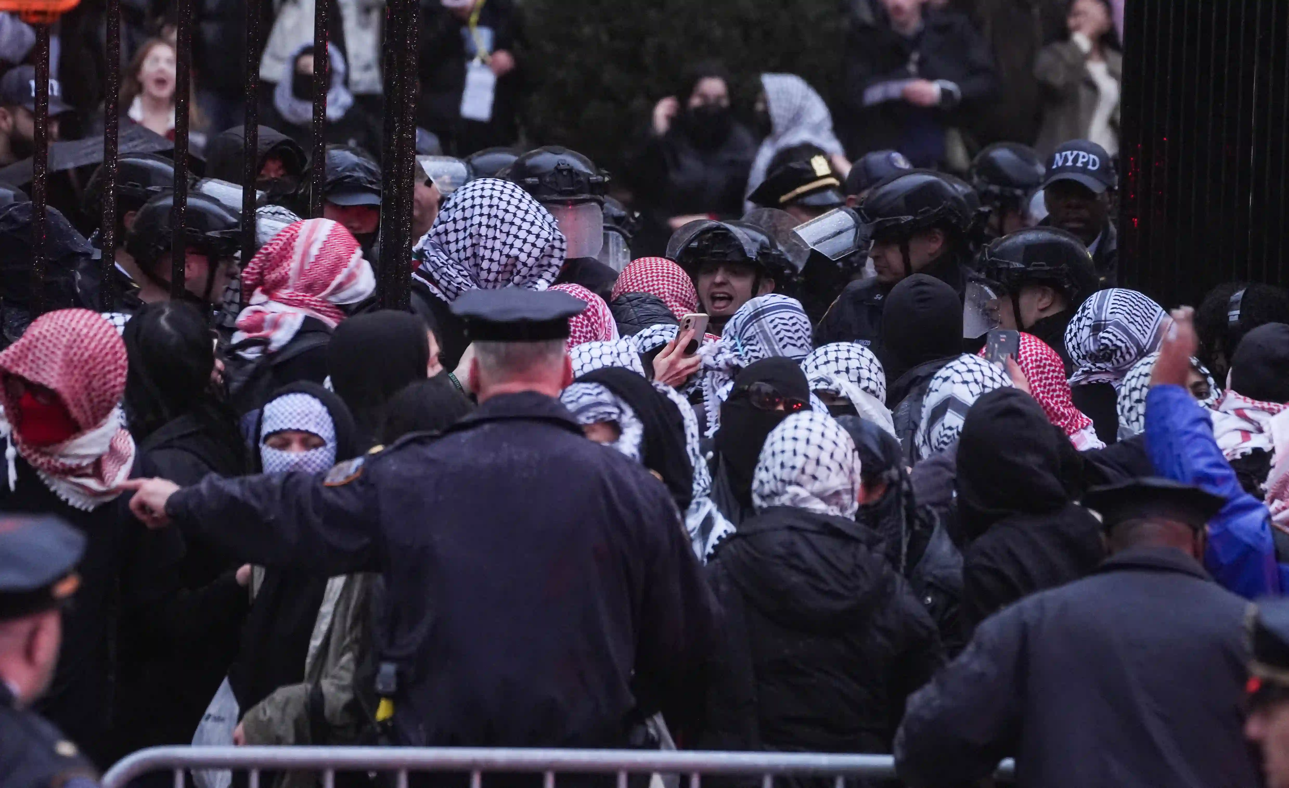 NY police crack down on pro-Palestine students performing sit-in at Barnard College library