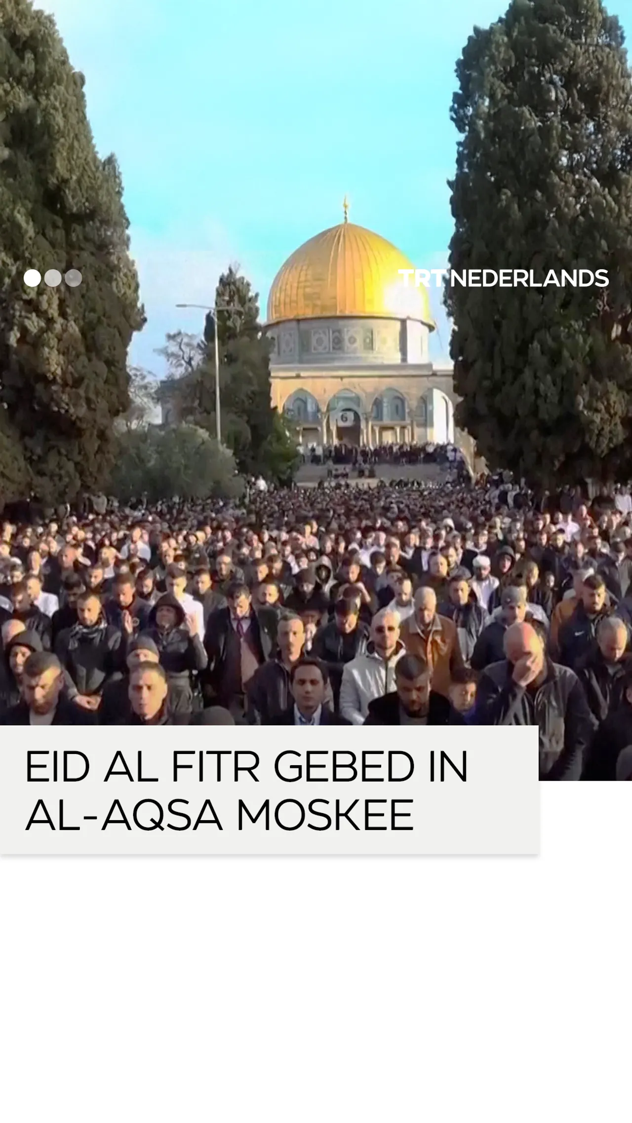 Duizenden verrichten Eid al Fitr gebed in Al-Aqsa moskee