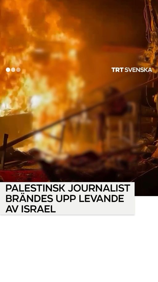 Palestinsk journalist bränns upp levande av Israel - TRT Global