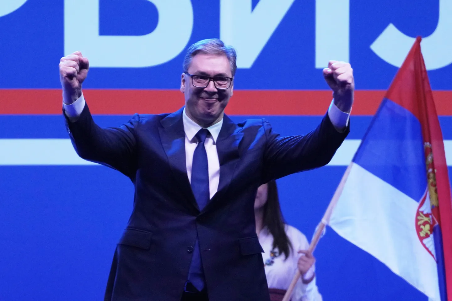 Serbian president announces new political movement during nationalist rally