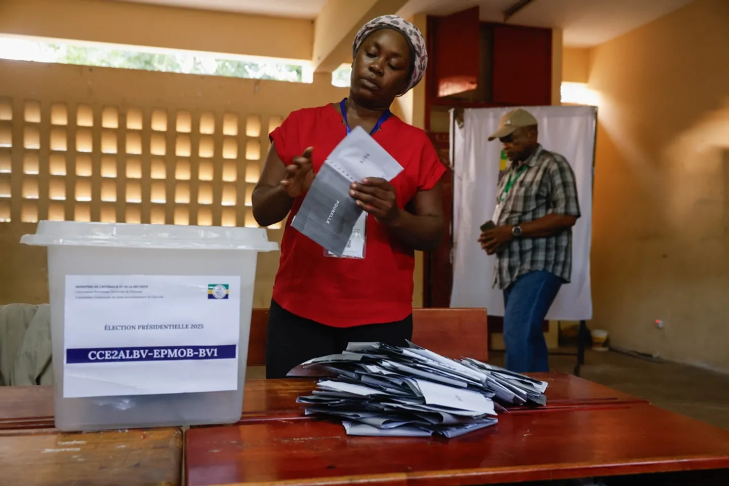 Gabon awaits election results after massive turnout