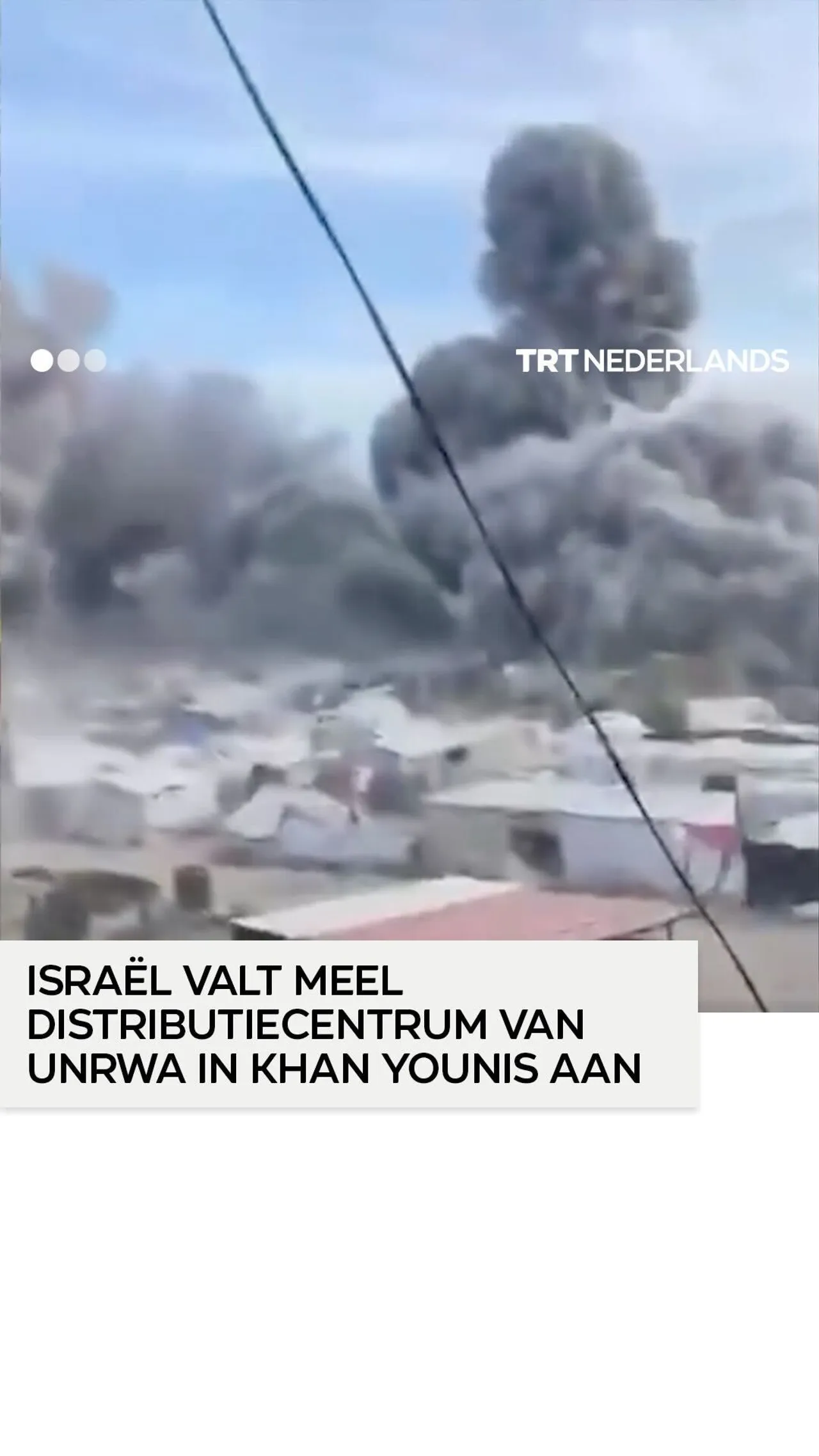 Israëlische luchtaanval treft meel distributiecentrum van UNRWA in Khan Younis in Gaza