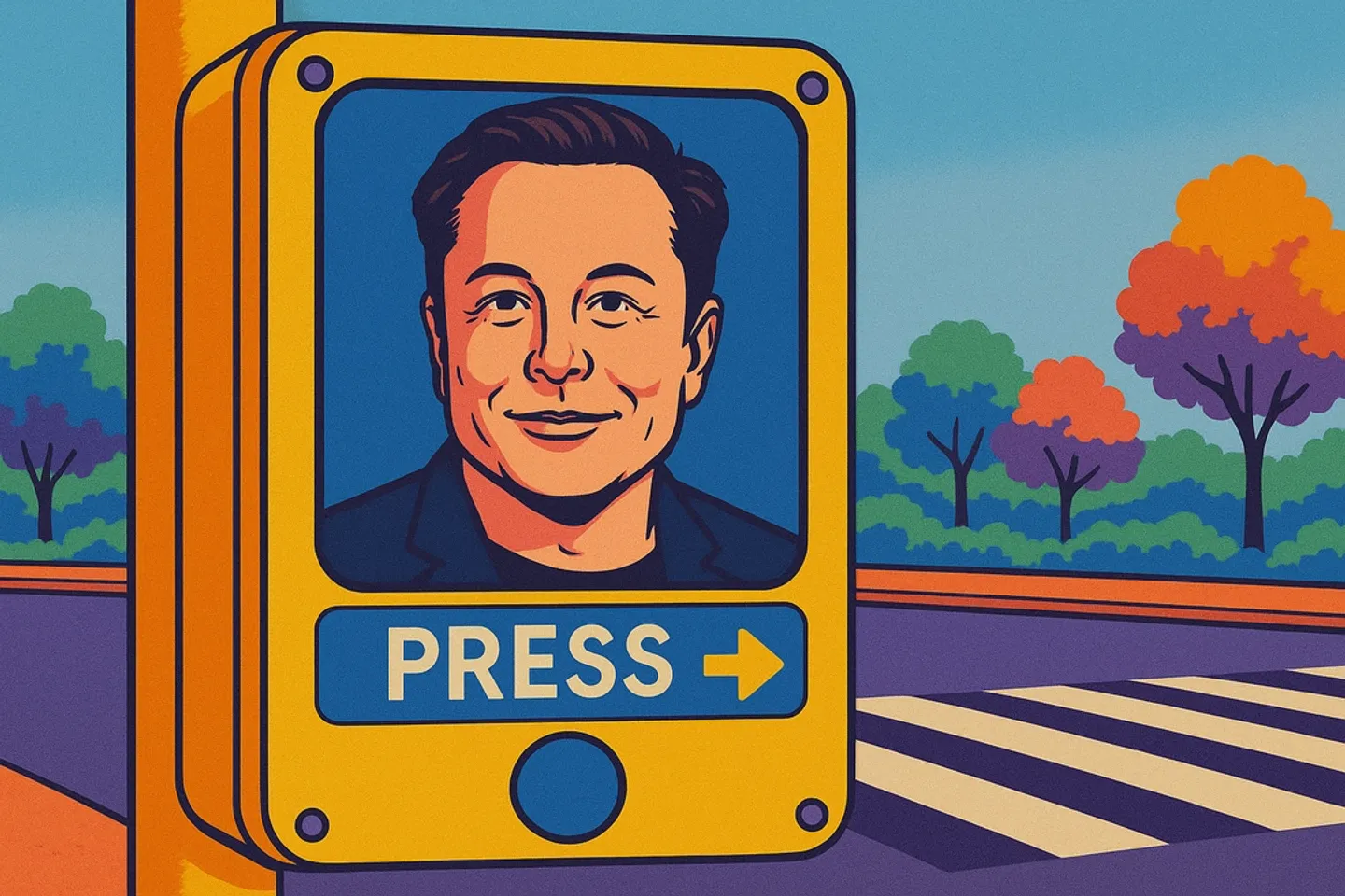 California crosswalks roast Silicon Valley tech bros with fake Musk, Zuckerberg voices