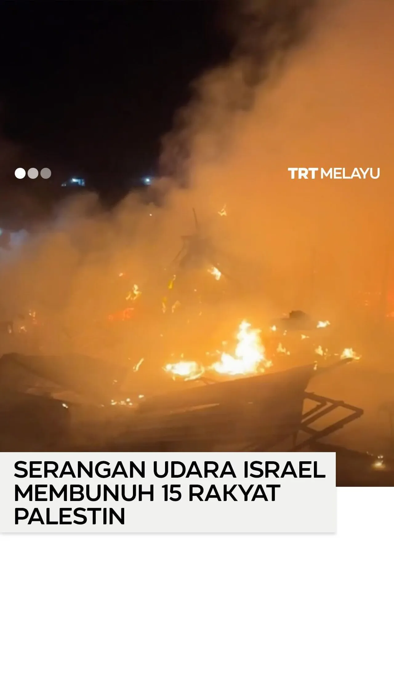 Serangan udara Israel mengorbankan 15 rakyat Palestin