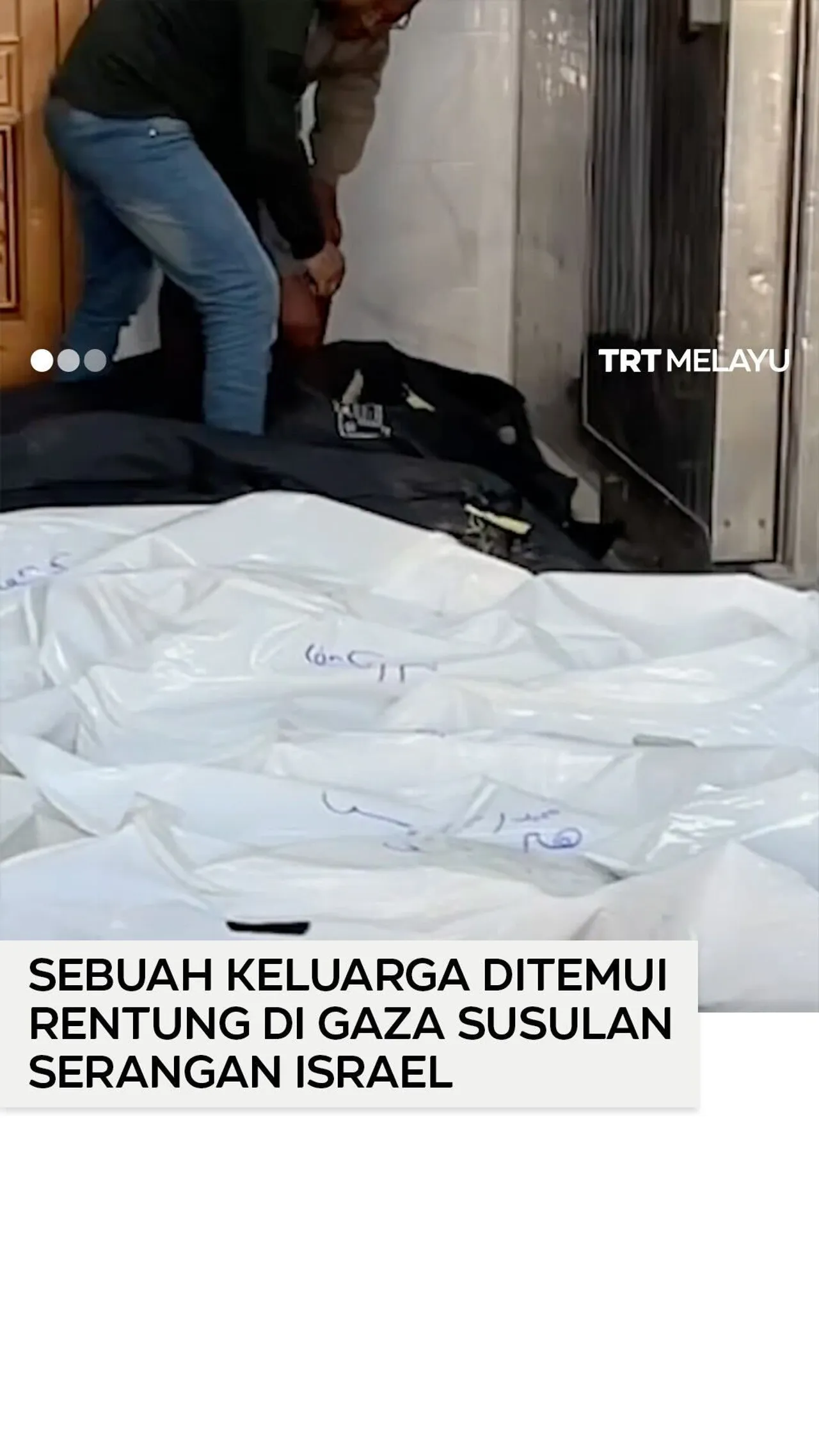 Sebuah keluarga ditemui rentung di Gaza