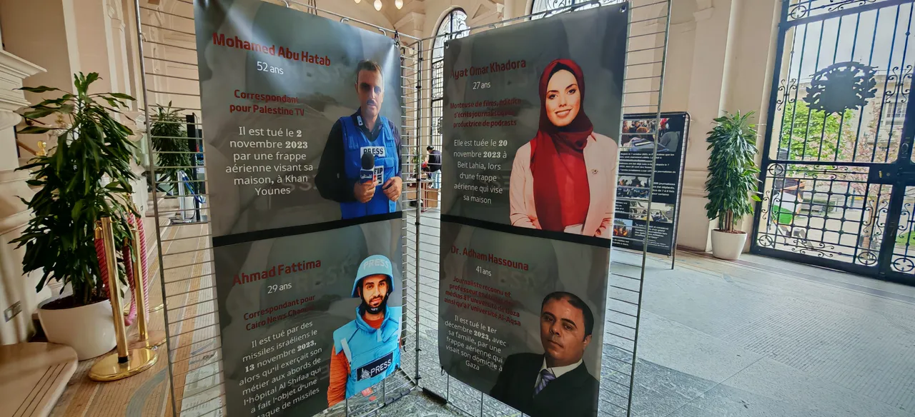 Palestine: les journalistes pris pour cible? Une exposition sur la réalité de Gaza