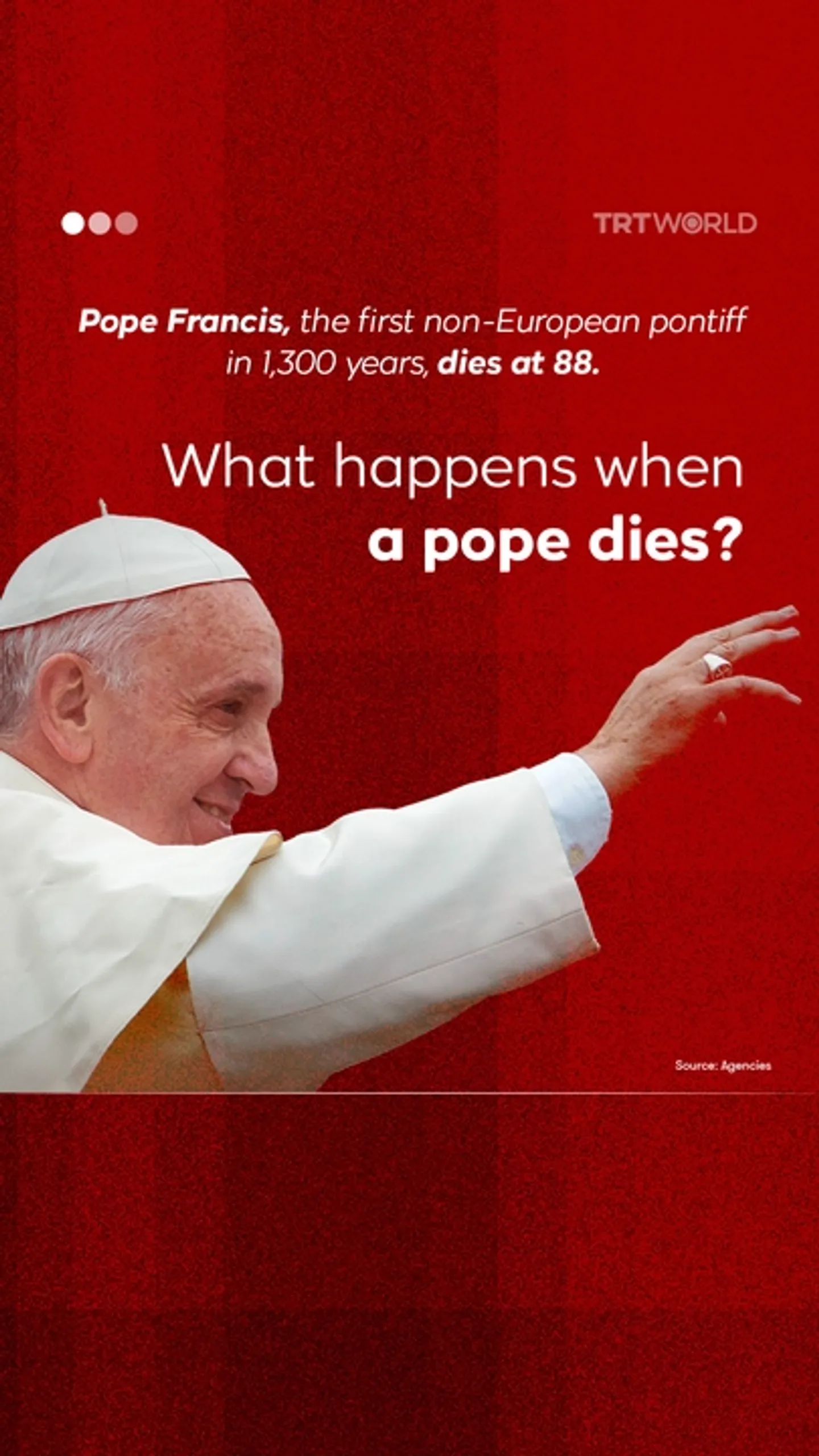 What happens when a pope dies?