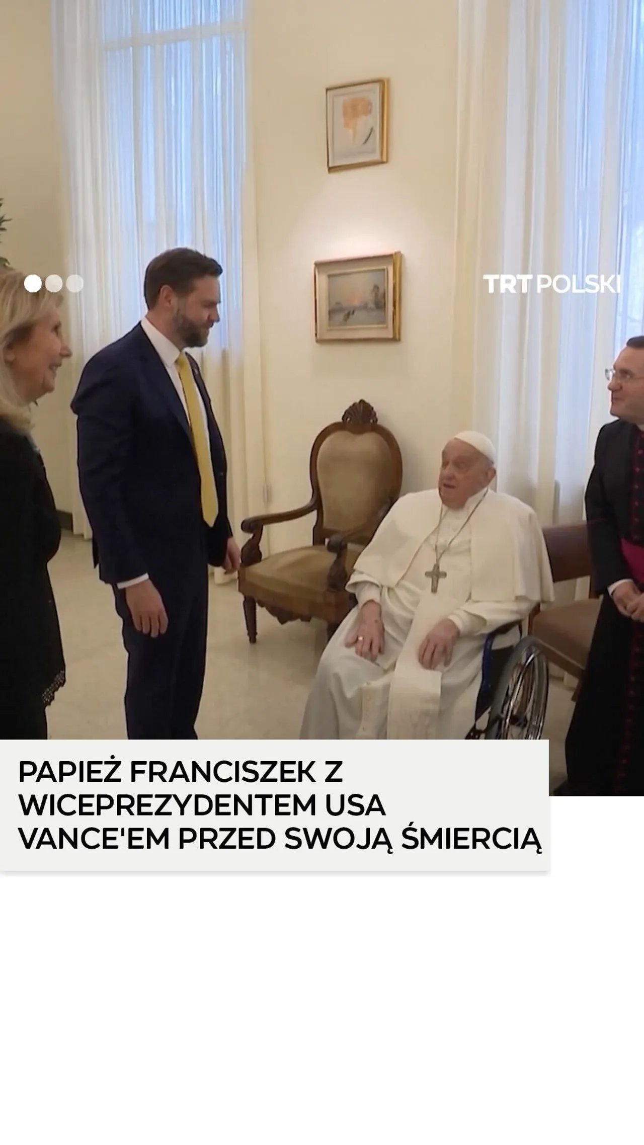 Nagranie zmarłego papieża Franciszka z wiceprezydentem USA Vance'em przed jego śmiercią