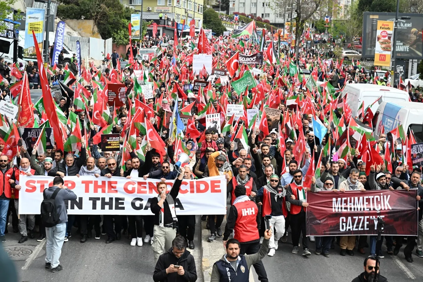 Istanbul: Tausende protestieren gegen Israels Vernichtungskrieg in Gaza