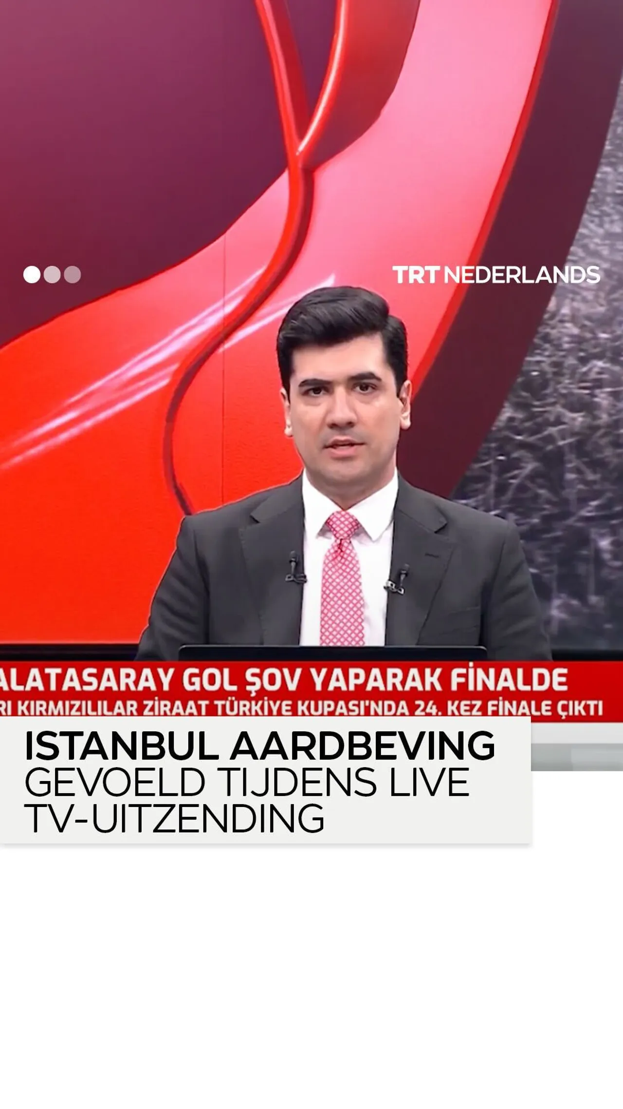 Aardbeving Istanbul voelbaar tijdens live tv-uitzendingen