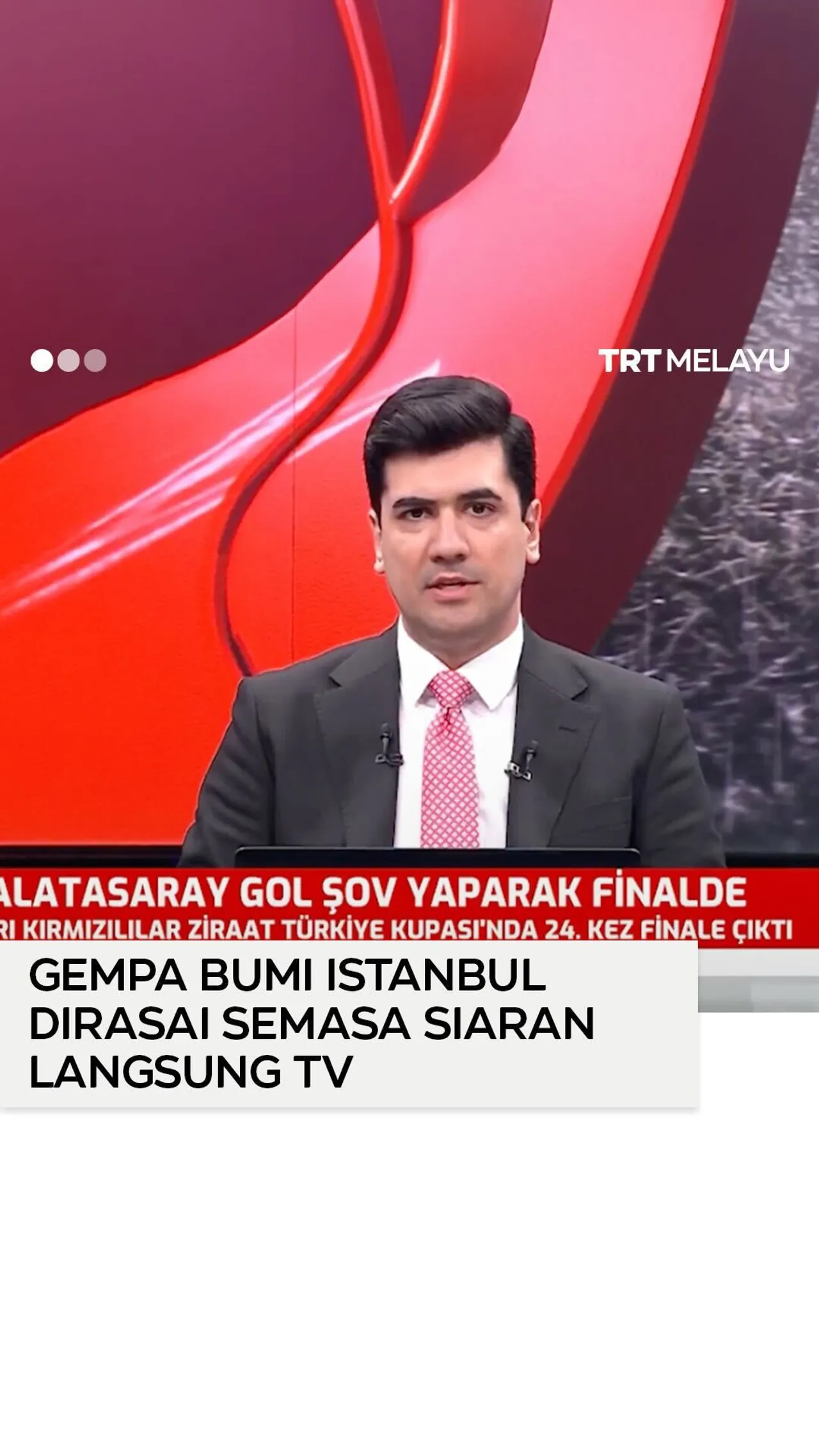 Gempa bumi Istanbul dirasai semasa siaran langsung TV
