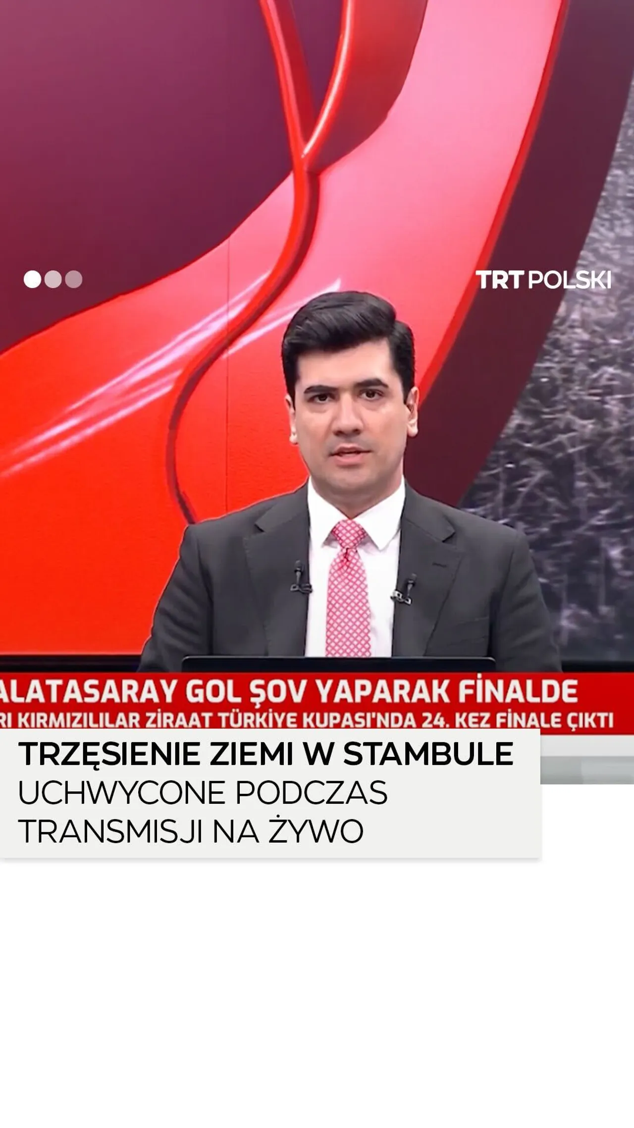 Trzęsienie ziemi w Stambule uchwycone podczas transmisji telewizyjnej na żywo